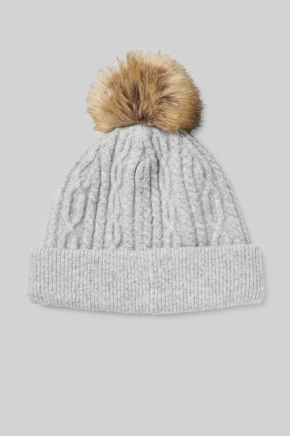 Women Alo Yoga Cable Knit Beanie Athletic Heather Grey | India  90358-TMOJ